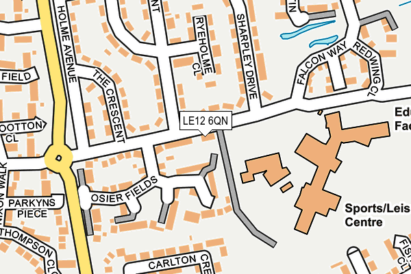 LE12 6QN map - OS OpenMap – Local (Ordnance Survey) LE12 6QN map - OS OpenMap – Local (Ordnance Survey)