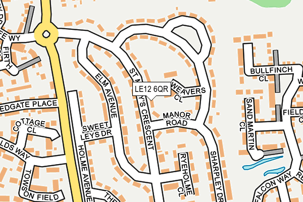 LE12 6QR map - OS OpenMap – Local (Ordnance Survey) LE12 6QR map - OS OpenMap – Local (Ordnance Survey)