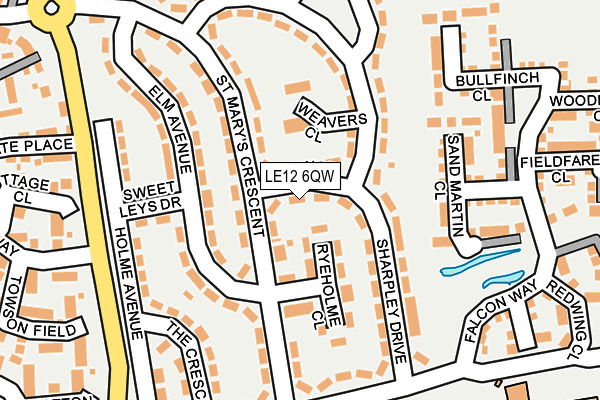LE12 6QW map - OS OpenMap – Local (Ordnance Survey) LE12 6QW map - OS OpenMap – Local (Ordnance Survey)