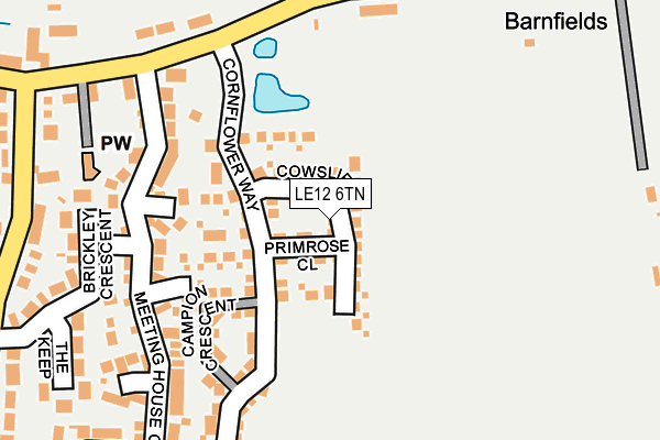 LE12 6TN map - OS OpenMap – Local (Ordnance Survey) LE12 6TN map - OS OpenMap – Local (Ordnance Survey)