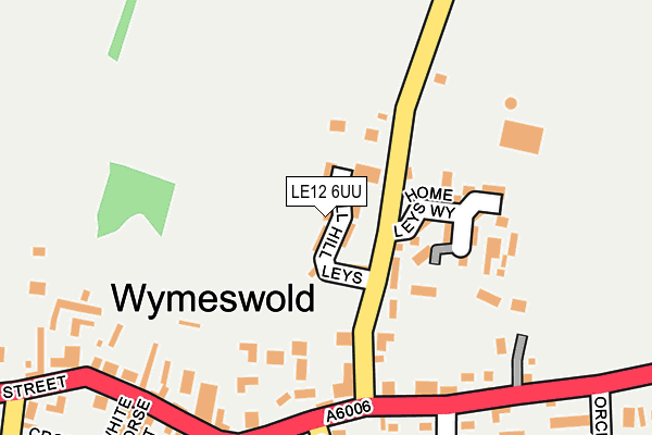 LE12 6UU map - OS OpenMap – Local (Ordnance Survey)