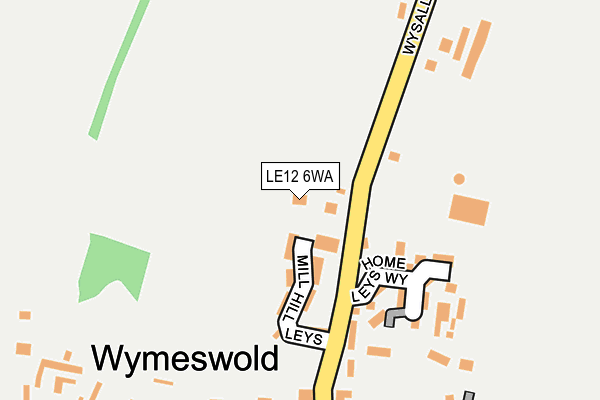 LE12 6WA map - OS OpenMap – Local (Ordnance Survey) LE12 6WA map - OS OpenMap – Local (Ordnance Survey)