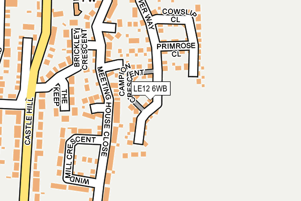 LE12 6WB map - OS OpenMap – Local (Ordnance Survey) LE12 6WB map - OS OpenMap – Local (Ordnance Survey)