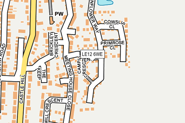 LE12 6WE map - OS OpenMap – Local (Ordnance Survey) LE12 6WE map - OS OpenMap – Local (Ordnance Survey)