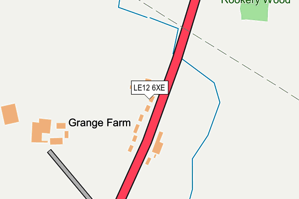 LE12 6XE map - OS OpenMap – Local (Ordnance Survey) LE12 6XE map - OS OpenMap – Local (Ordnance Survey)