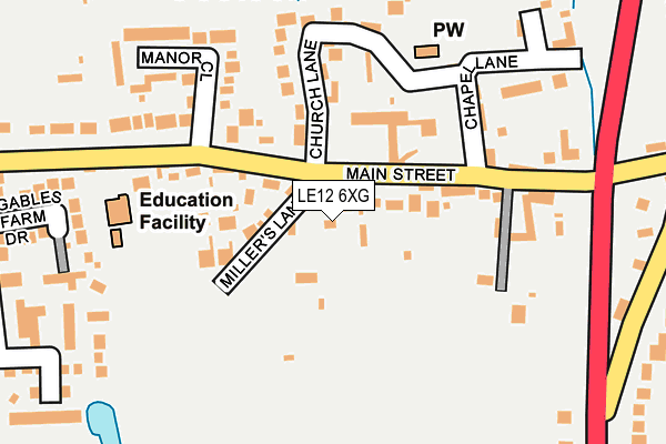 LE12 6XG map - OS OpenMap – Local (Ordnance Survey) LE12 6XG map - OS OpenMap – Local (Ordnance Survey)
