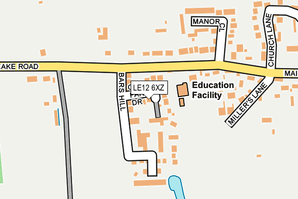 LE12 6XZ map - OS OpenMap – Local (Ordnance Survey) LE12 6XZ map - OS OpenMap – Local (Ordnance Survey)
