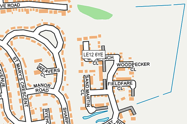 LE12 6YE map - OS OpenMap – Local (Ordnance Survey) LE12 6YE map - OS OpenMap – Local (Ordnance Survey)