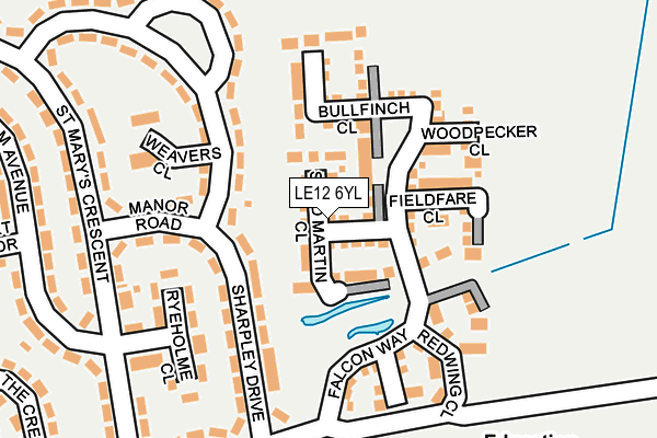 LE12 6YL map - OS OpenMap – Local (Ordnance Survey) LE12 6YL map - OS OpenMap – Local (Ordnance Survey)