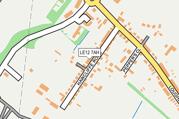 LE12 7AH map - OS OpenMap – Local (Ordnance Survey) LE12 7AH map - OS OpenMap – Local (Ordnance Survey)