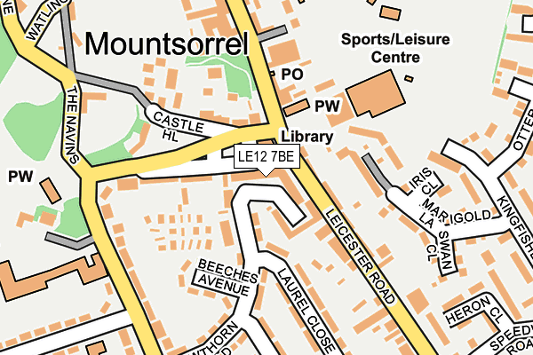 LE12 7BE map - OS OpenMap – Local (Ordnance Survey) LE12 7BE map - OS OpenMap – Local (Ordnance Survey)
