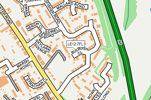 LE12 7FL map - OS OpenMap – Local (Ordnance Survey) LE12 7FL map - OS OpenMap – Local (Ordnance Survey)