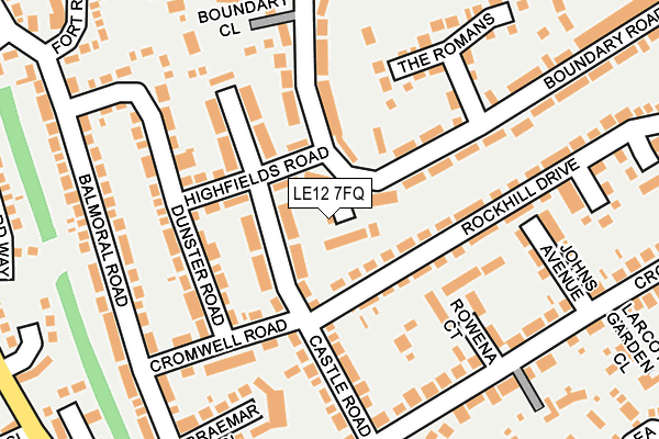 LE12 7FQ map - OS OpenMap – Local (Ordnance Survey) LE12 7FQ map - OS OpenMap – Local (Ordnance Survey)