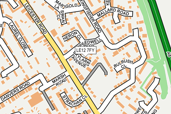 LE12 7FY map - OS OpenMap – Local (Ordnance Survey) LE12 7FY map - OS OpenMap – Local (Ordnance Survey)