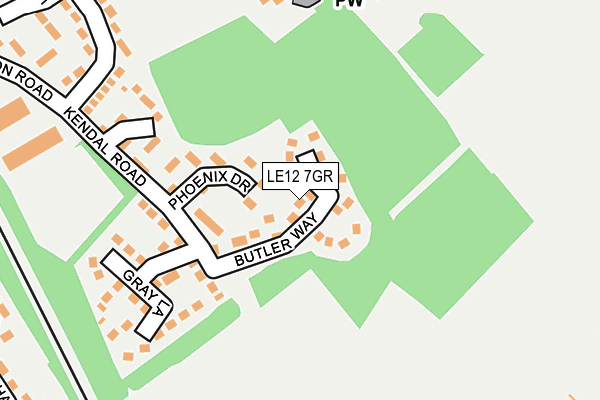 LE12 7GR map - OS OpenMap – Local (Ordnance Survey) LE12 7GR map - OS OpenMap – Local (Ordnance Survey)