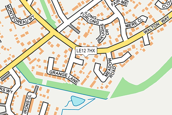 LE12 7HX map - OS OpenMap – Local (Ordnance Survey) LE12 7HX map - OS OpenMap – Local (Ordnance Survey)