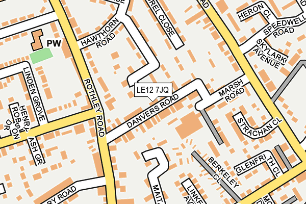 LE12 7JQ map - OS OpenMap – Local (Ordnance Survey) LE12 7JQ map - OS OpenMap – Local (Ordnance Survey)