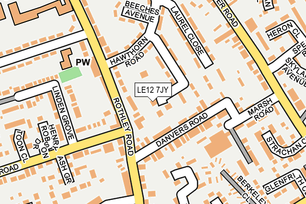 LE12 7JY map - OS OpenMap – Local (Ordnance Survey) LE12 7JY map - OS OpenMap – Local (Ordnance Survey)