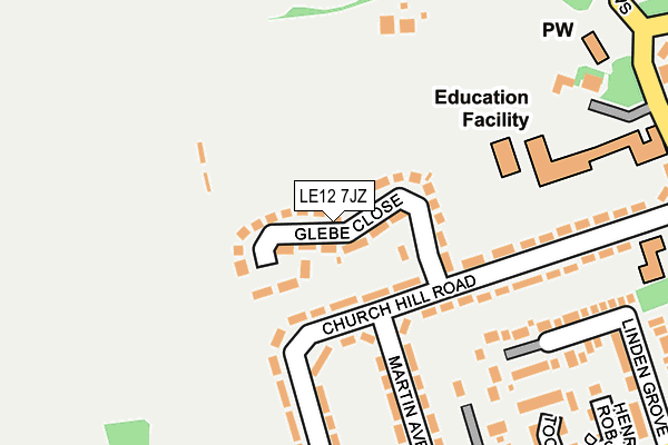 LE12 7JZ map - OS OpenMap – Local (Ordnance Survey) LE12 7JZ map - OS OpenMap – Local (Ordnance Survey)