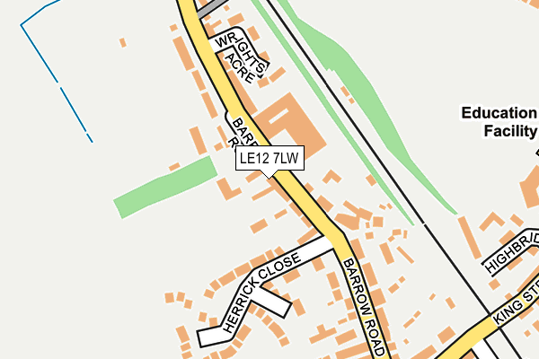 LE12 7LW map - OS OpenMap – Local (Ordnance Survey) LE12 7LW map - OS OpenMap – Local (Ordnance Survey)