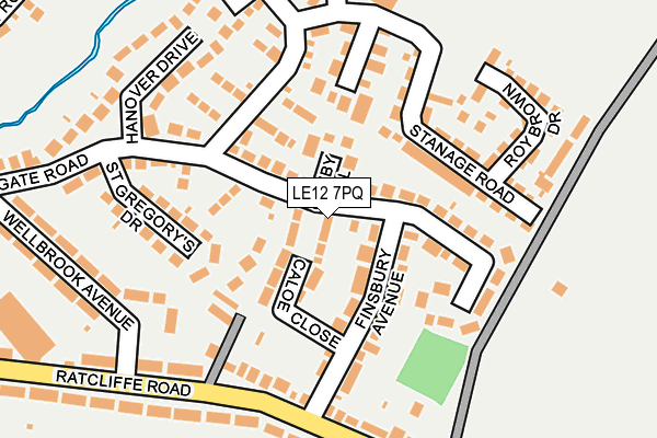 LE12 7PQ map - OS OpenMap – Local (Ordnance Survey) LE12 7PQ map - OS OpenMap – Local (Ordnance Survey)