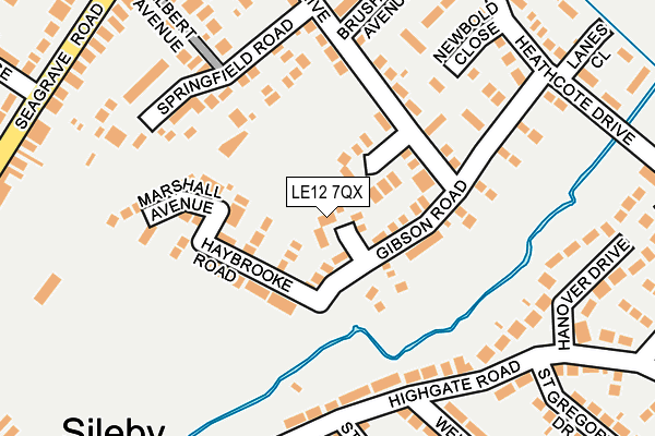 LE12 7QX map - OS OpenMap – Local (Ordnance Survey) LE12 7QX map - OS OpenMap – Local (Ordnance Survey)