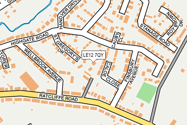 LE12 7QY map - OS OpenMap – Local (Ordnance Survey) LE12 7QY map - OS OpenMap – Local (Ordnance Survey)