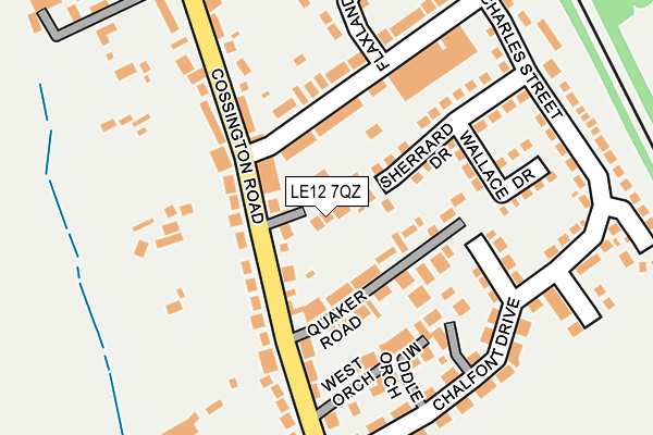 LE12 7QZ map - OS OpenMap – Local (Ordnance Survey) LE12 7QZ map - OS OpenMap – Local (Ordnance Survey)