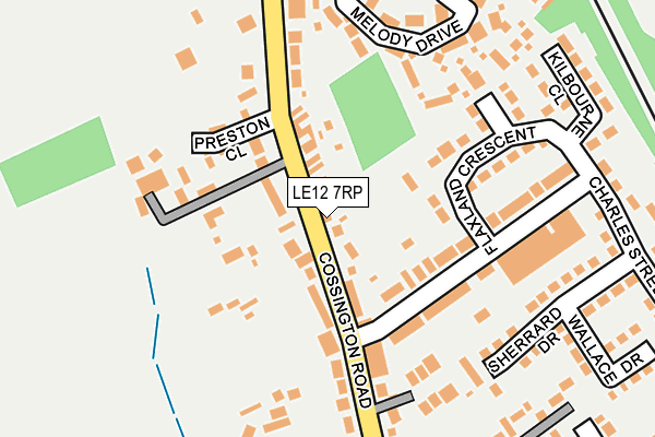 LE12 7RP map - OS OpenMap – Local (Ordnance Survey) LE12 7RP map - OS OpenMap – Local (Ordnance Survey)