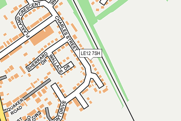 LE12 7SH map - OS OpenMap – Local (Ordnance Survey) LE12 7SH map - OS OpenMap – Local (Ordnance Survey)