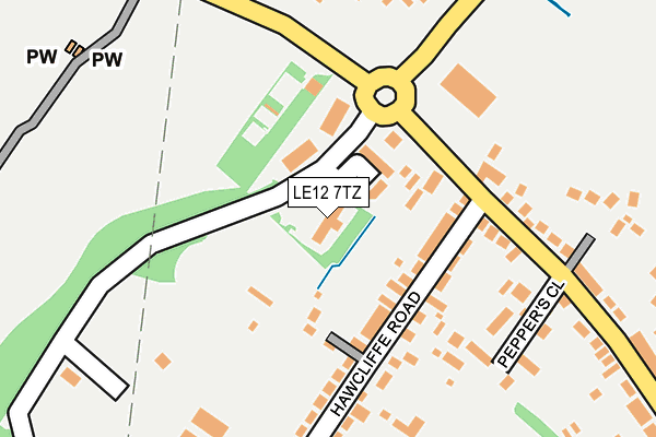LE12 7TZ map - OS OpenMap – Local (Ordnance Survey) LE12 7TZ map - OS OpenMap – Local (Ordnance Survey)