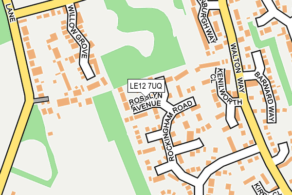 LE12 7UQ map - OS OpenMap – Local (Ordnance Survey) LE12 7UQ map - OS OpenMap – Local (Ordnance Survey)