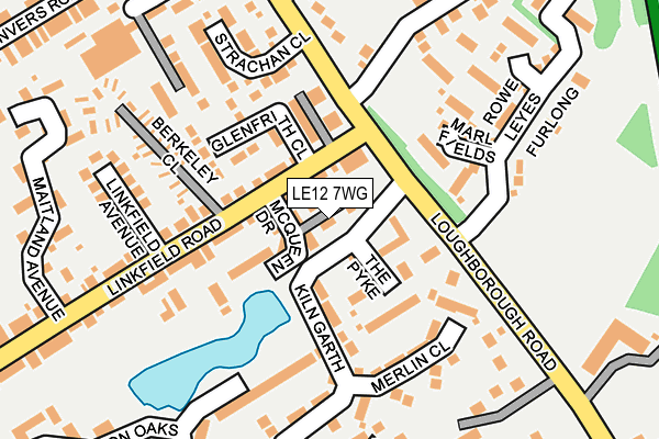 LE12 7WG map - OS OpenMap – Local (Ordnance Survey) LE12 7WG map - OS OpenMap – Local (Ordnance Survey)