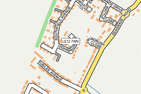 LE12 7WN map - OS OpenMap – Local (Ordnance Survey) LE12 7WN map - OS OpenMap – Local (Ordnance Survey)