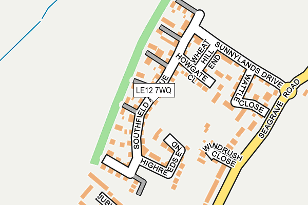 LE12 7WQ map - OS OpenMap – Local (Ordnance Survey) LE12 7WQ map - OS OpenMap – Local (Ordnance Survey)
