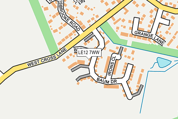 LE12 7WW map - OS OpenMap – Local (Ordnance Survey) LE12 7WW map - OS OpenMap – Local (Ordnance Survey)