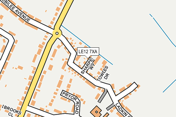 LE12 7XA map - OS OpenMap – Local (Ordnance Survey) LE12 7XA map - OS OpenMap – Local (Ordnance Survey)