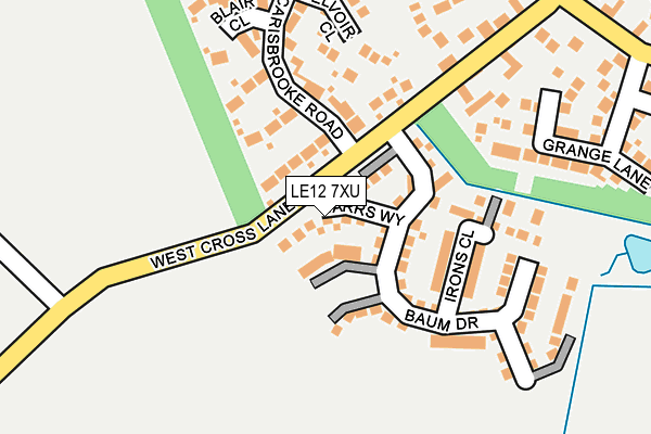 LE12 7XU map - OS OpenMap – Local (Ordnance Survey) LE12 7XU map - OS OpenMap – Local (Ordnance Survey)