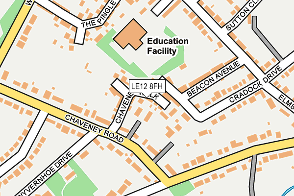 LE12 8FH map - OS OpenMap – Local (Ordnance Survey) LE12 8FH map - OS OpenMap – Local (Ordnance Survey)