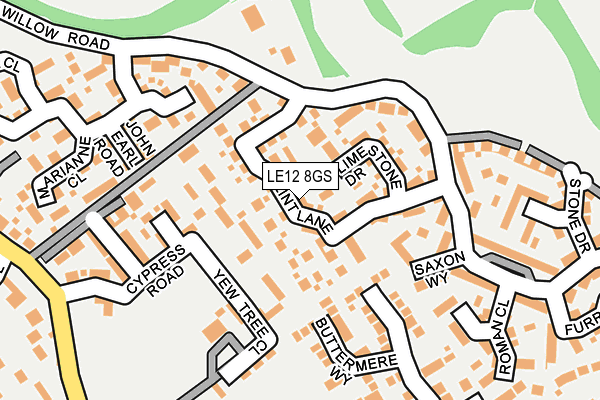 LE12 8GS map - OS OpenMap – Local (Ordnance Survey) LE12 8GS map - OS OpenMap – Local (Ordnance Survey)