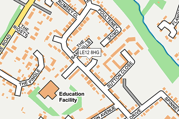 LE12 8HG map - OS OpenMap – Local (Ordnance Survey) LE12 8HG map - OS OpenMap – Local (Ordnance Survey)