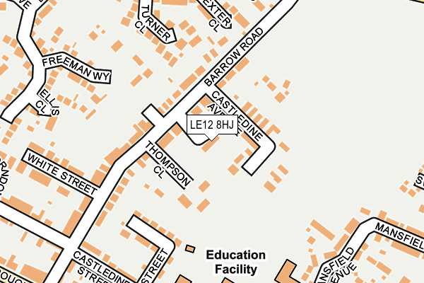 LE12 8HJ map - OS OpenMap – Local (Ordnance Survey) LE12 8HJ map - OS OpenMap – Local (Ordnance Survey)