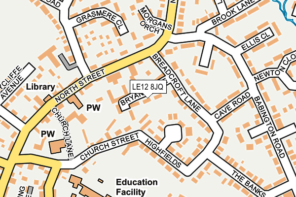 LE12 8JQ map - OS OpenMap – Local (Ordnance Survey) LE12 8JQ map - OS OpenMap – Local (Ordnance Survey)