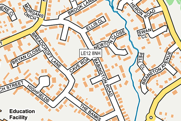 LE12 8NH map - OS OpenMap – Local (Ordnance Survey) LE12 8NH map - OS OpenMap – Local (Ordnance Survey)