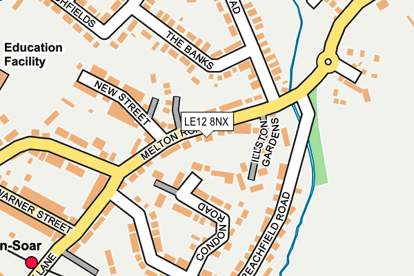 LE12 8NX map - OS OpenMap – Local (Ordnance Survey) LE12 8NX map - OS OpenMap – Local (Ordnance Survey)