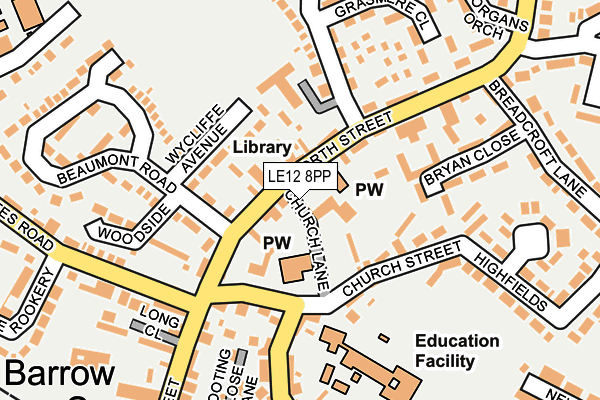 LE12 8PP map - OS OpenMap – Local (Ordnance Survey) LE12 8PP map - OS OpenMap – Local (Ordnance Survey)