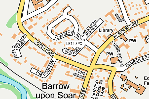 LE12 8PQ map - OS OpenMap – Local (Ordnance Survey) LE12 8PQ map - OS OpenMap – Local (Ordnance Survey)