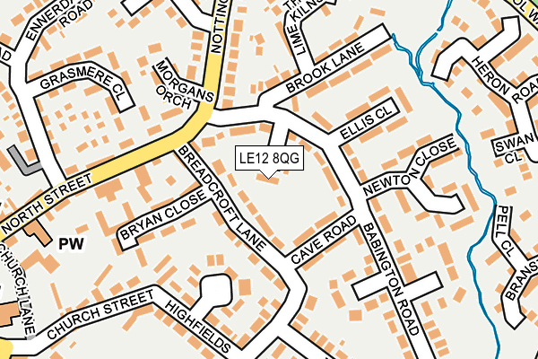 LE12 8QG map - OS OpenMap – Local (Ordnance Survey) LE12 8QG map - OS OpenMap – Local (Ordnance Survey)