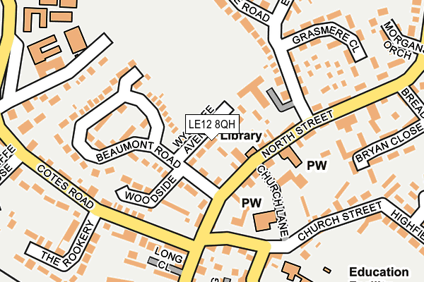 LE12 8QH map - OS OpenMap – Local (Ordnance Survey) LE12 8QH map - OS OpenMap – Local (Ordnance Survey)