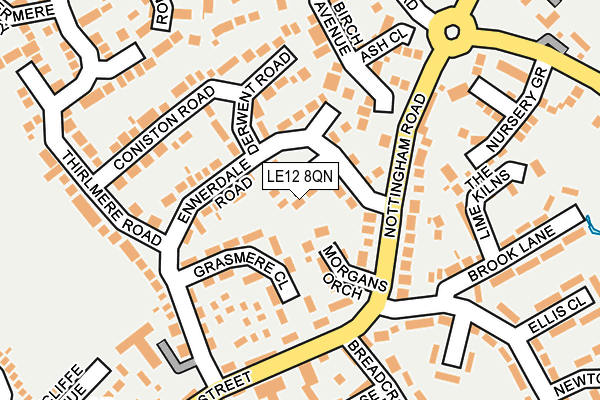 LE12 8QN map - OS OpenMap – Local (Ordnance Survey) LE12 8QN map - OS OpenMap – Local (Ordnance Survey)